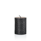 Glitter Black Candle Small, Set Of 2 - Home4u